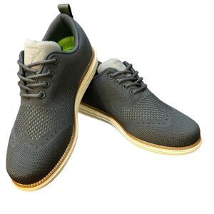 Vance Co. Men's Ezra Grey Knit Wingtip Oxford Tru Comfort Foam Size 7 Wide New